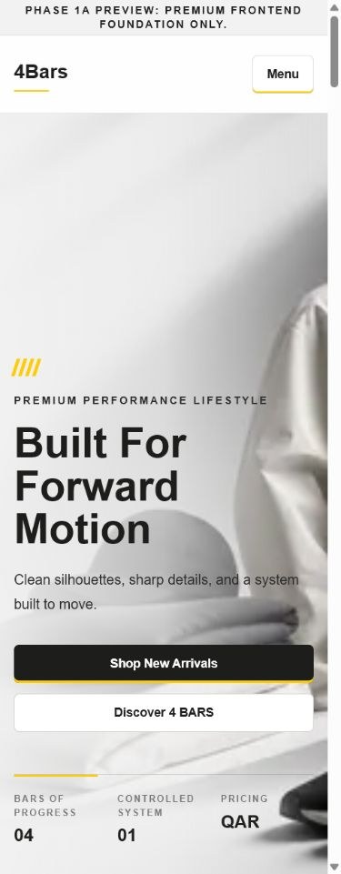 4BARS — Responsive mobile storefront